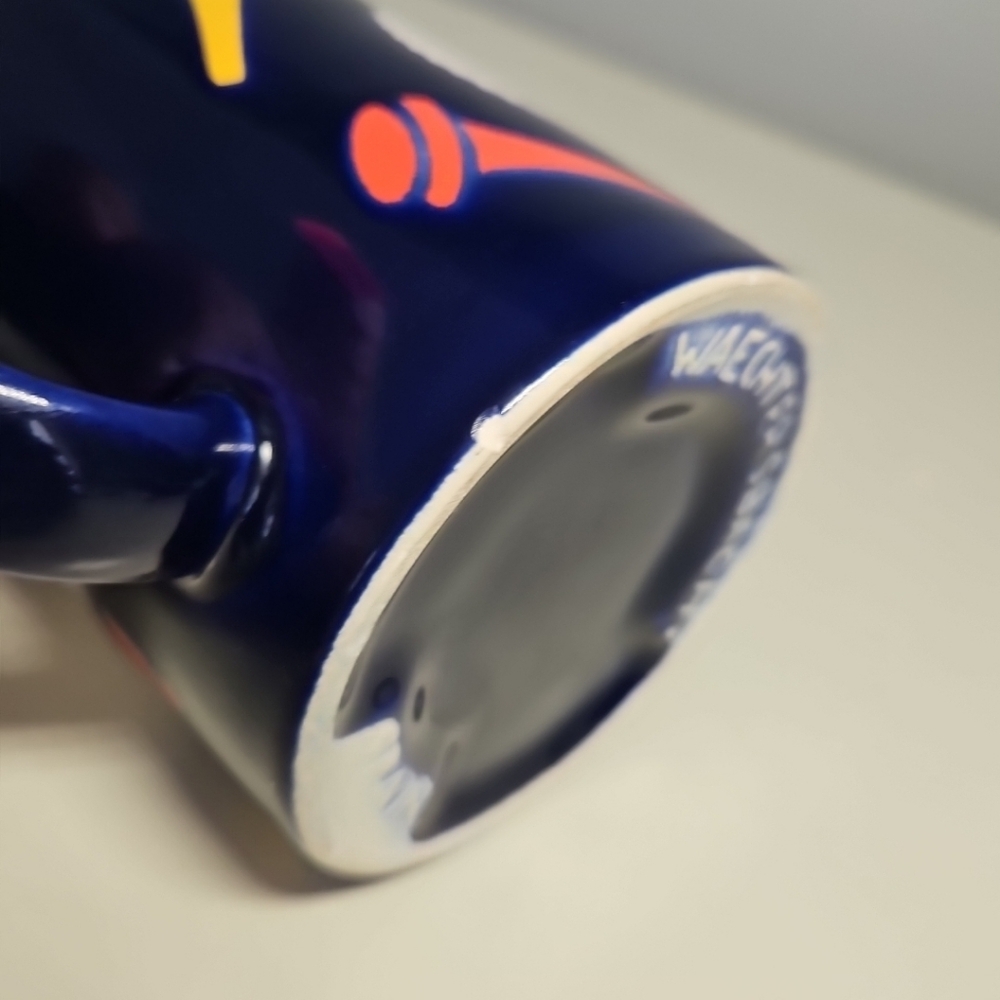 Vtg Waechtersbach Spain Golf Tee Ball Coffee Mug Navy Blue **Small flaw** - Picture 7 of 8